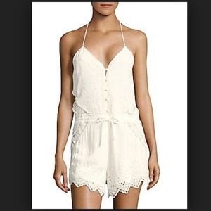IRO Florya Halterneck Cut-Work Romper (EU 38)